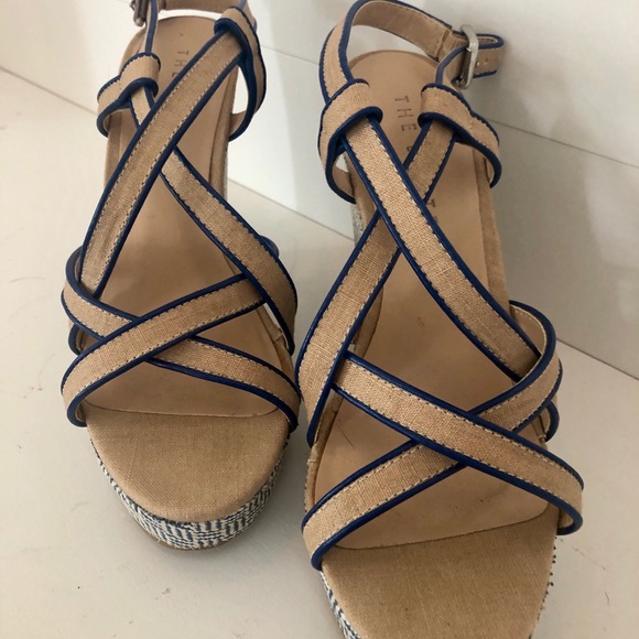 The Limited Blue and Tan Wedge Sandals - Picture 2 of 2